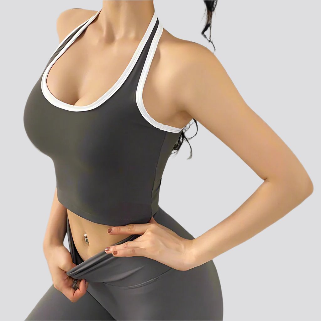 Women Padded Yoga Vest Tight Waist Length Fitness Tank Top Sport Bra  Breathable Gym Bra Workout Running Top Clothes