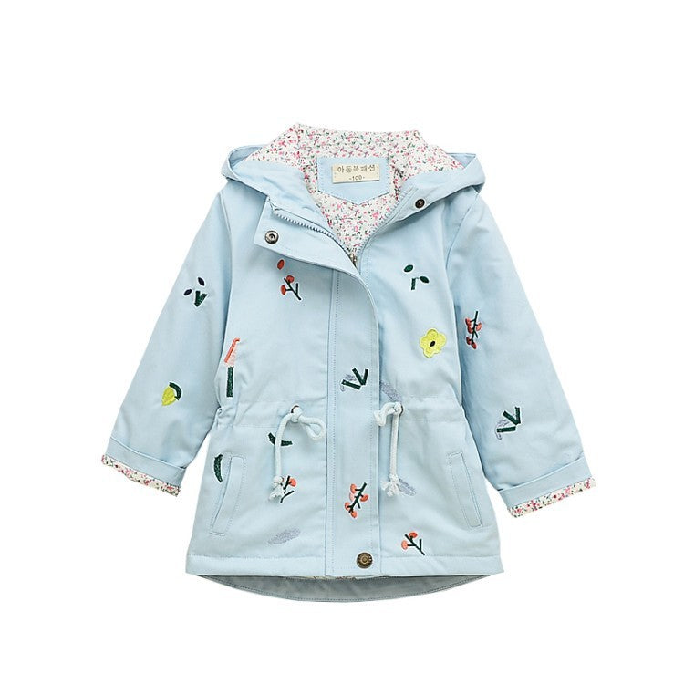 Children's Embroidered Windbreaker Jacket