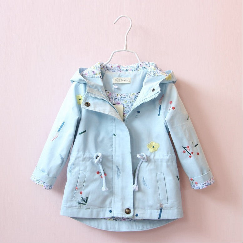 Children's Embroidered Windbreaker Jacket