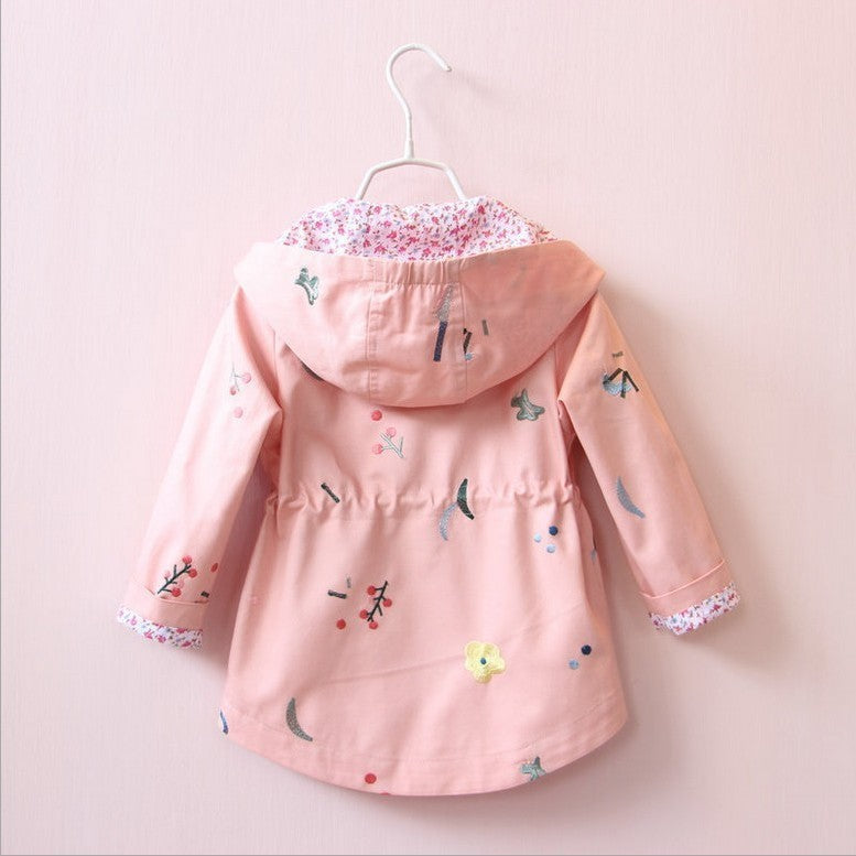 Children's Embroidered Windbreaker Jacket