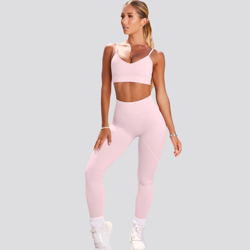 Sport Crop Top T-ShirtShorts Leggings Push Up Fitness Workout Gym Suit