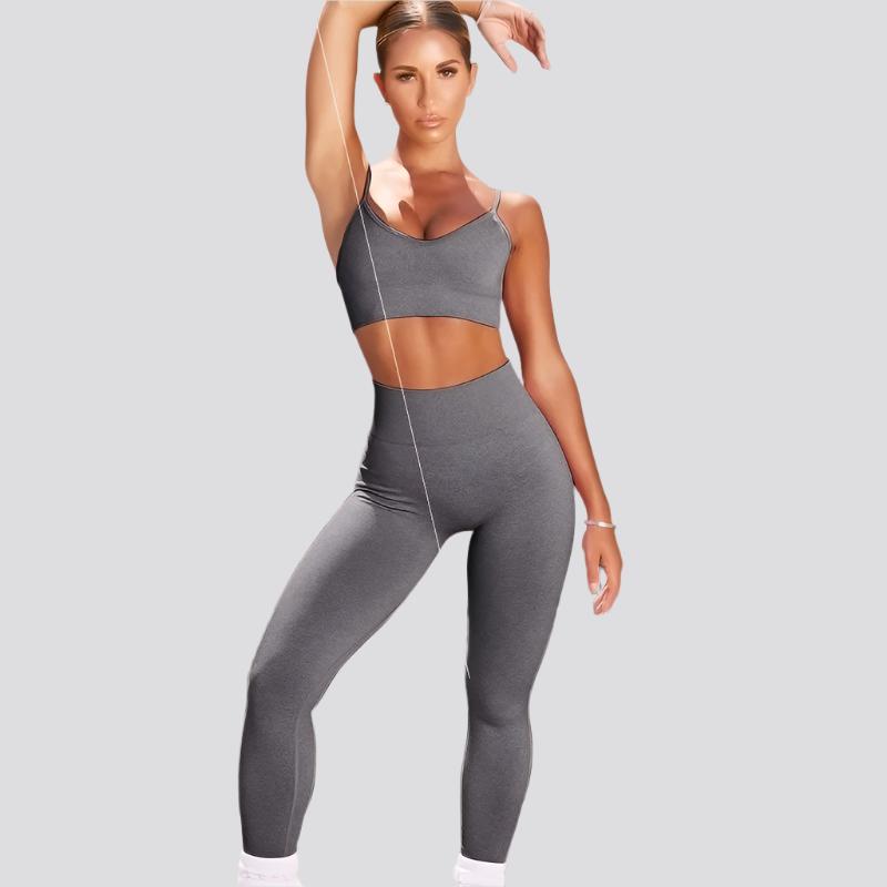 Sport Crop Top T-ShirtShorts Leggings Push Up Fitness Workout Gym Suit