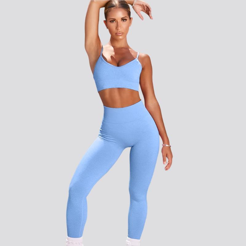 Sport Crop Top T-ShirtShorts Leggings Push Up Fitness Workout Gym Suit