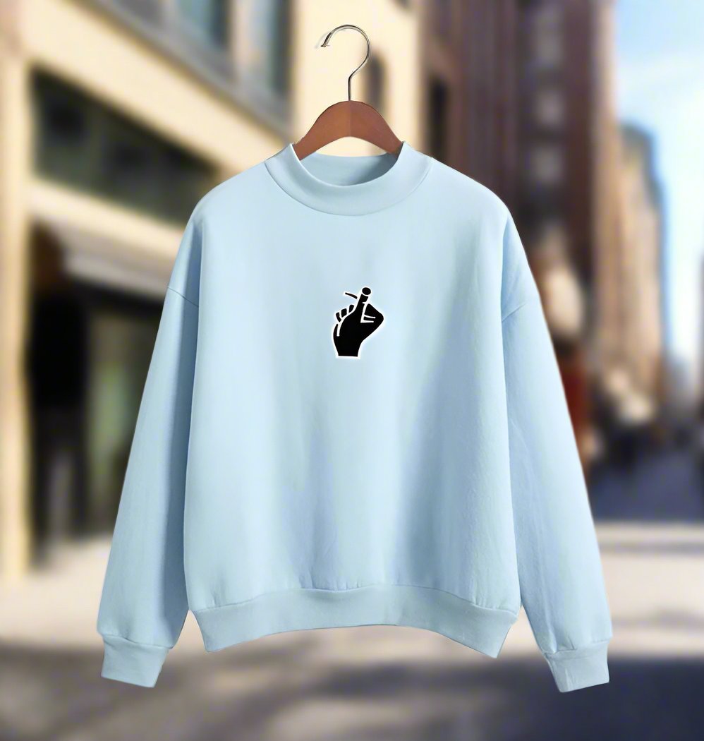 Fast Selling Popular Women''s Clothing Korean Ulzzang Love Finger Than Heart Gesture Plush Sweater