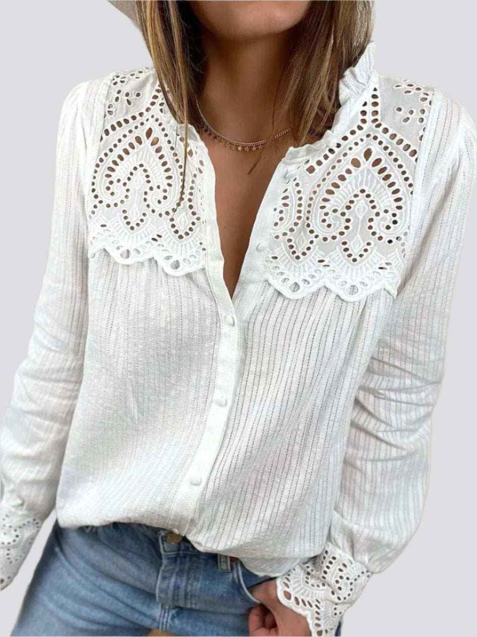 Women's Lace Stitching Shirt Women