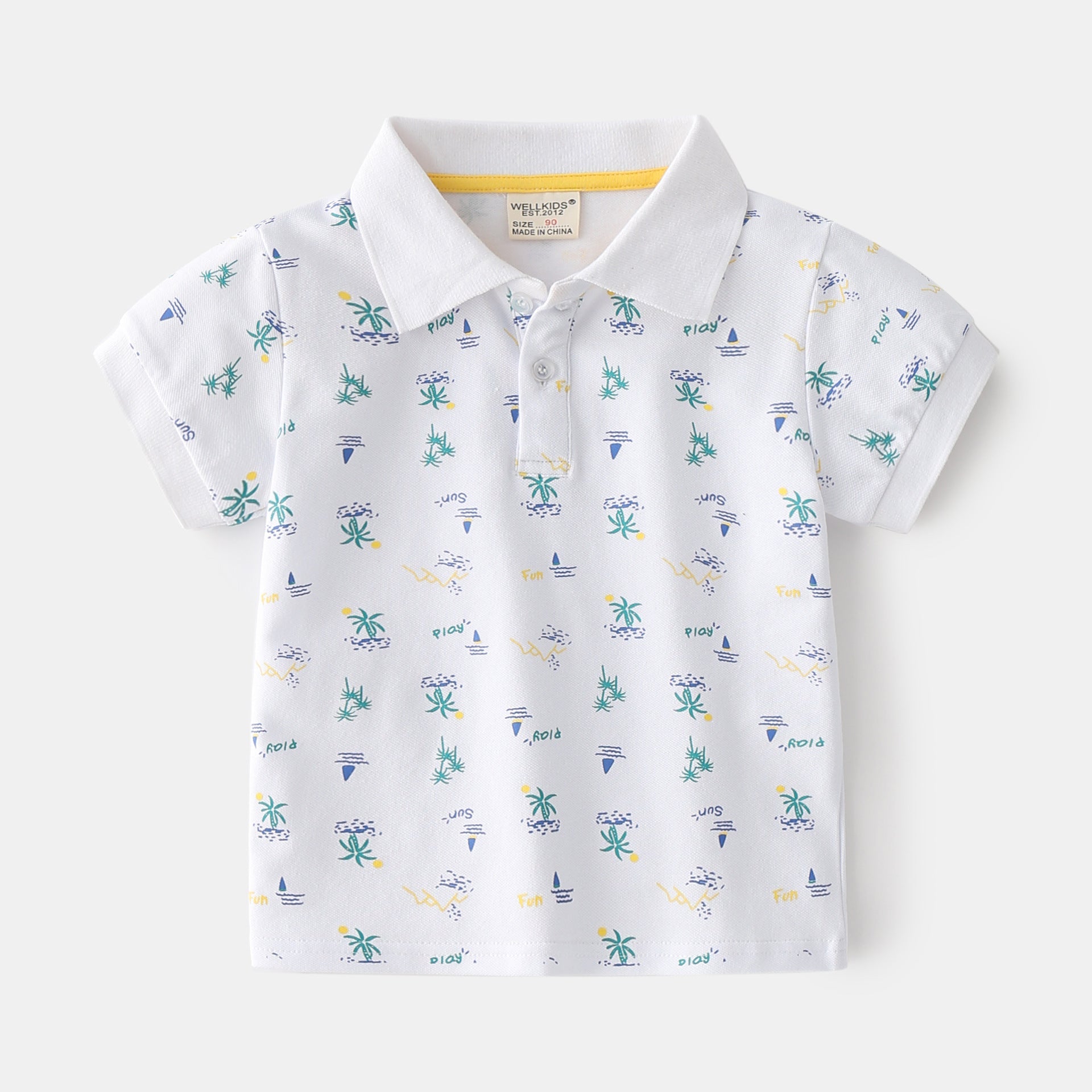 Summer Boys' Cotton Short-sleeved Polo Shirt