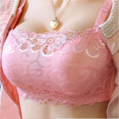 Bra Chest Three-breasted Bra No Trace Anti-light Bra Cross Brazing Thick Section