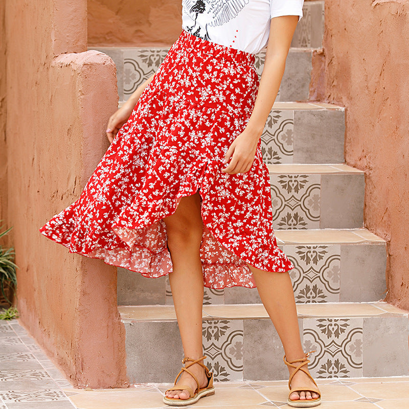 Chiffon Floral Skirt Women