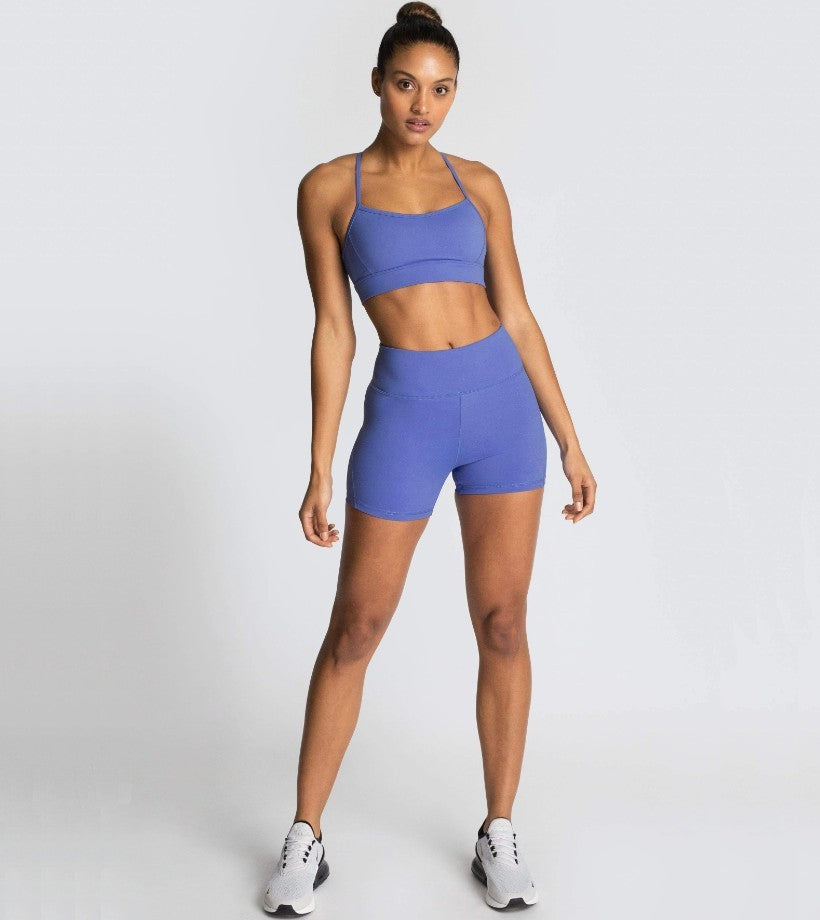 Knitted Sexy Sports Tank Top Shorts Yoga Wear Bra Fitness Suit Women