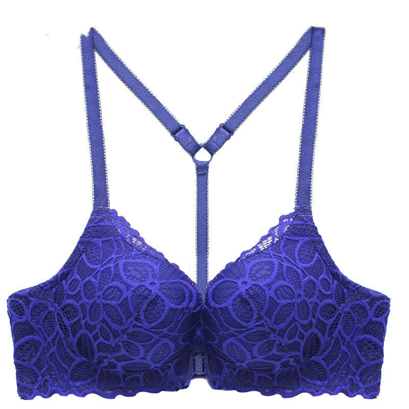 Front Button Bra Lace Without Steel Ring Bra