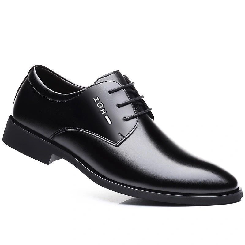 Men's Leather Shoes, Business Dress Shoes, British Set Of Feet, Black Leather Shoes