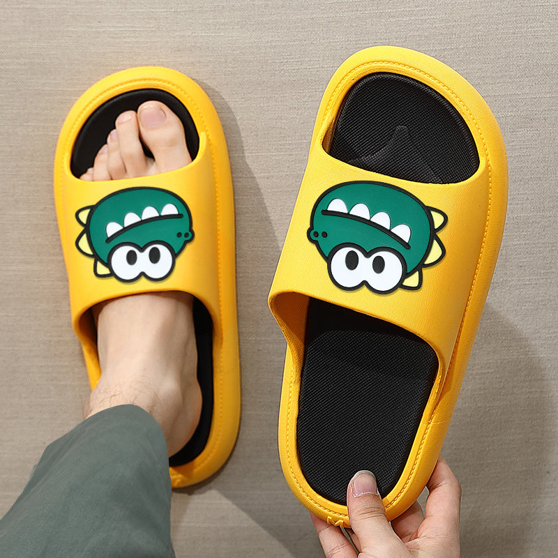 Slippers Men Wear Net Red Ins Tide Home Non-Slip Cartoon Cute Thick Bottom Stepping On Shit In Summer Men's Sandals Summer