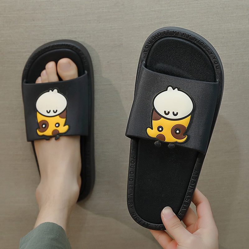 Slippers Men Wear Net Red Ins Tide Home Non-Slip Cartoon Cute Thick Bottom Stepping On Shit In Summer Men's Sandals Summer