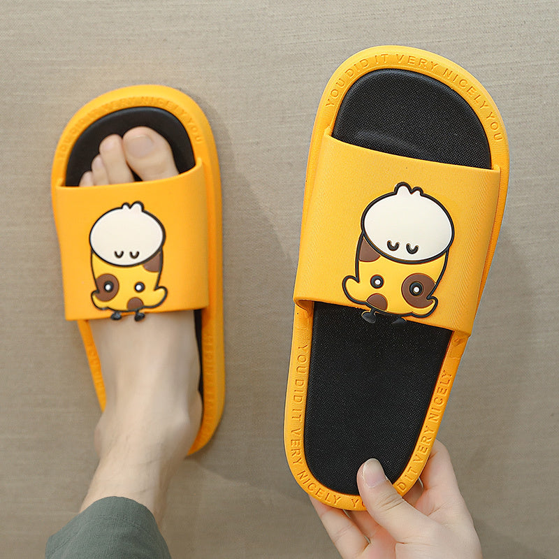 Slippers Men Wear Net Red Ins Tide Home Non-Slip Cartoon Cute Thick Bottom Stepping On Shit In Summer Men's Sandals Summer