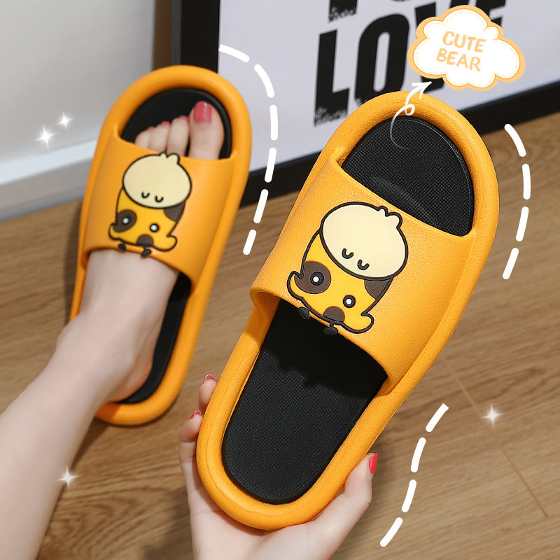 Slippers Men Wear Net Red Ins Tide Home Non-Slip Cartoon Cute Thick Bottom Stepping On Shit In Summer Men's Sandals Summer