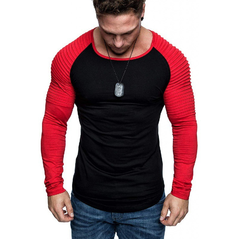 Men's Long Sleeve T-shirt Boys Summer Slim Dress Shirts