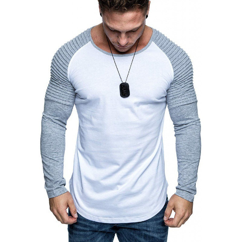 Men's Long Sleeve T-shirt Boys Summer Slim Dress Shirts