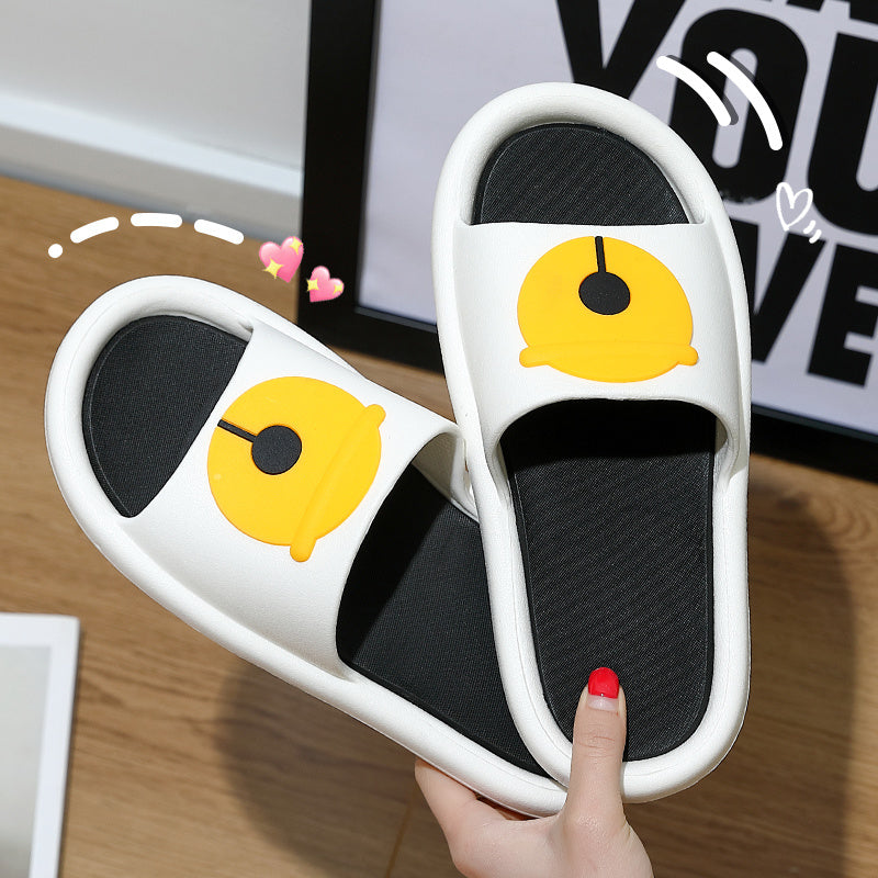 Slippers Men Wear Net Red Ins Tide Home Non-Slip Cartoon Cute Thick Bottom Stepping On Shit In Summer Men's Sandals Summer