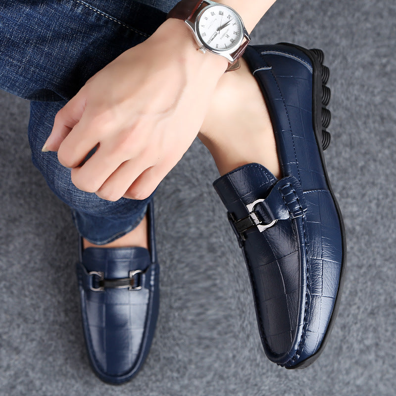 Newest Men Shoes Leather Genuine Casual Loafers Men