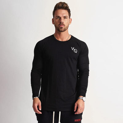 Doctor Muscle Spring Fitness Long Sleeve Men''s Sports Bottom Shirt Training Tight Clothes Brothers Stretch Running Top Tide