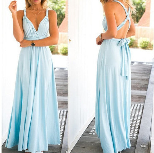 Women Bandage Convertible Boho Maxi Dress