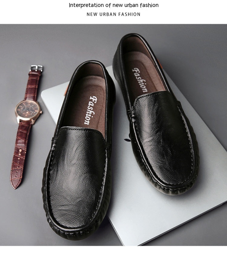 British Style Leather Slip-on Loafers