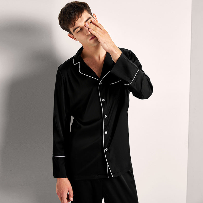 Silk couple pajamas