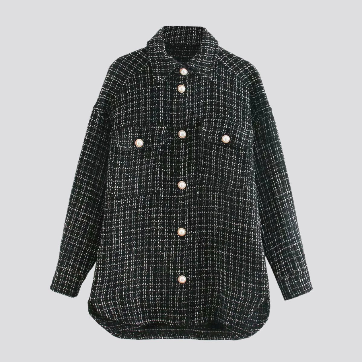 Women vintage oversize plaid long shirts autumn