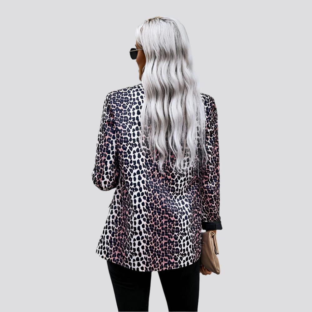 Leopard Print Small Suit Jacket Women