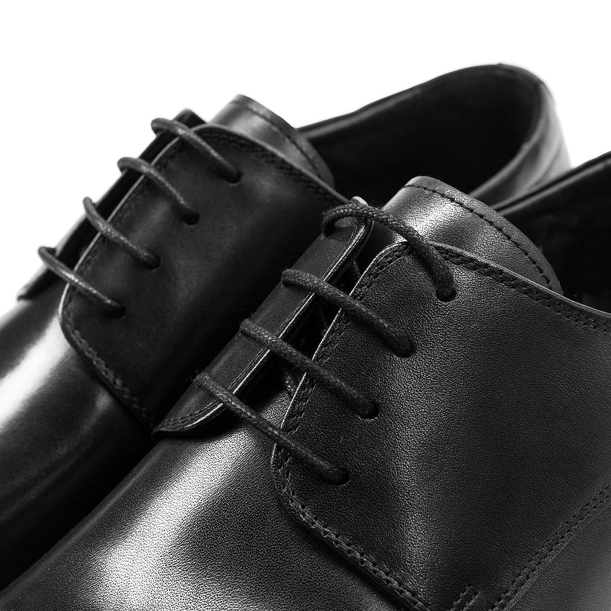 Three-joint Leather Shoes, Round Toe Lace-up Leather, British Business Dress Shoes