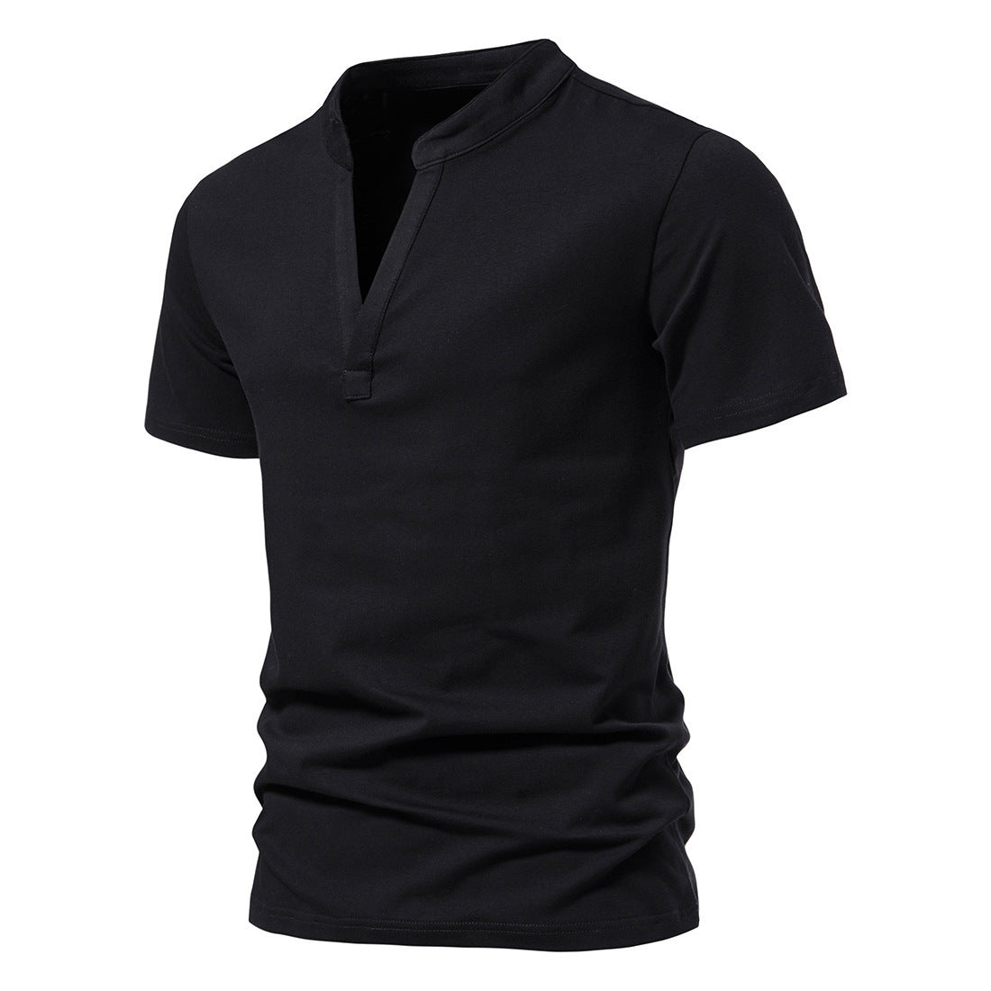 Men's Deep V-neck Short-sleeved T-shirt Stretch Bottoming Shirt