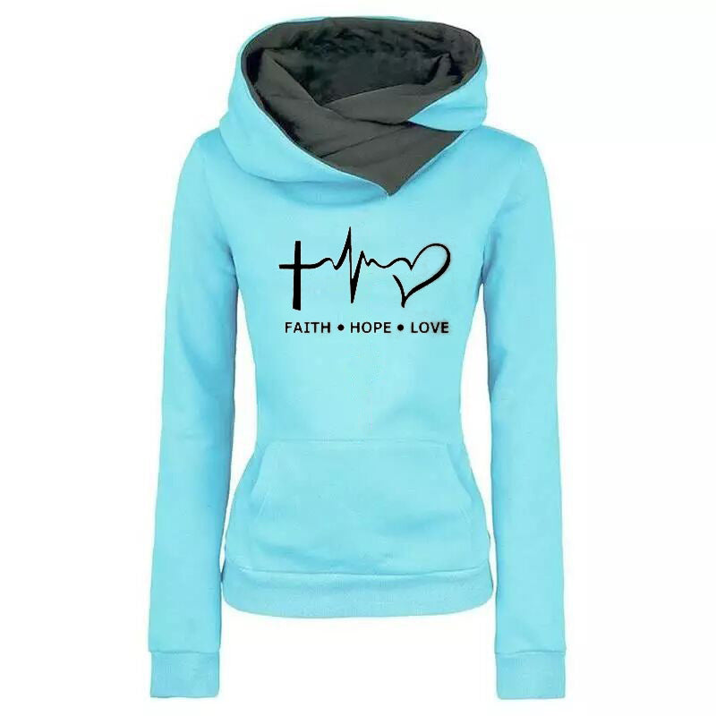 Lapel Graphic Print Hooded Personalized Sweater Bottoming Shirt