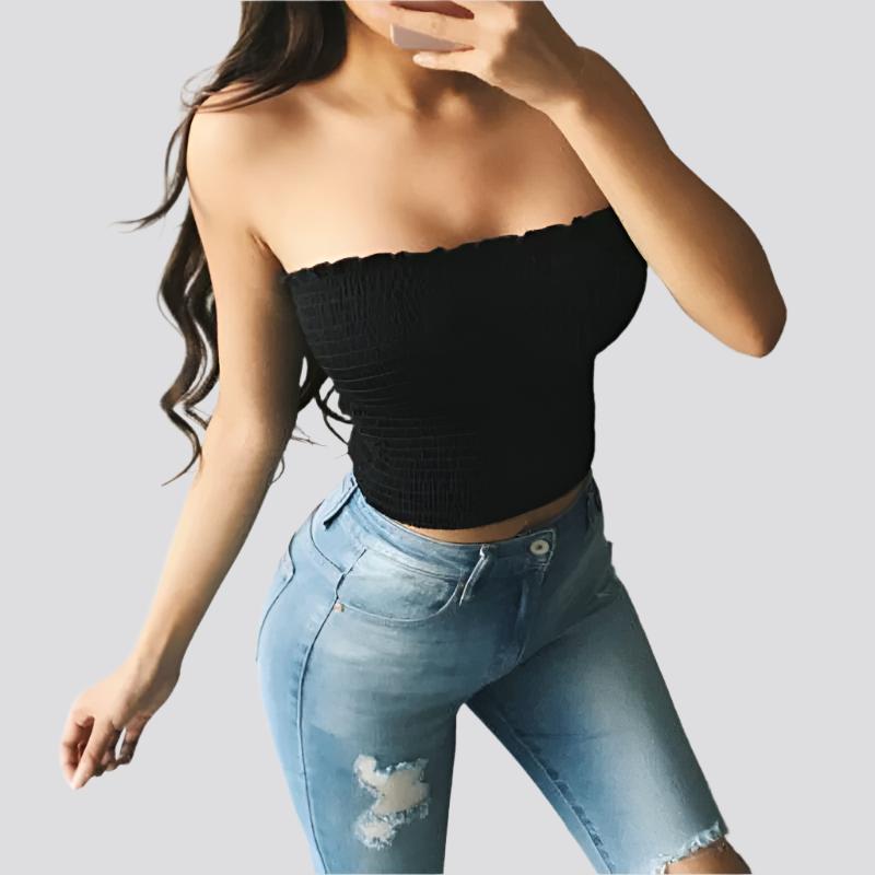 Sexy Fashion Summer Skinny Women Sleeveless Crop Tops Backl