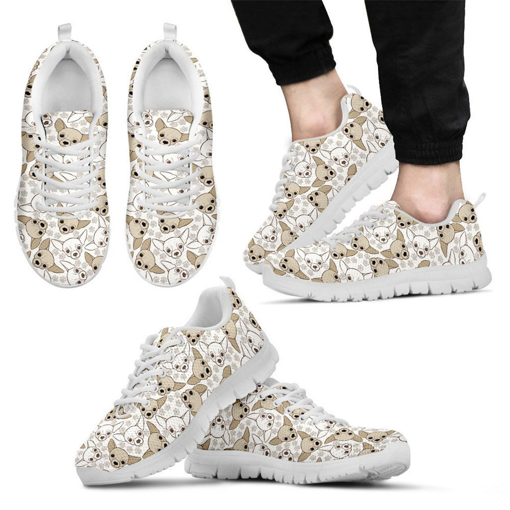 New Sausage Dog Sneakers Printed Animal Mesh Casual Shoes Walking Shoe Customized