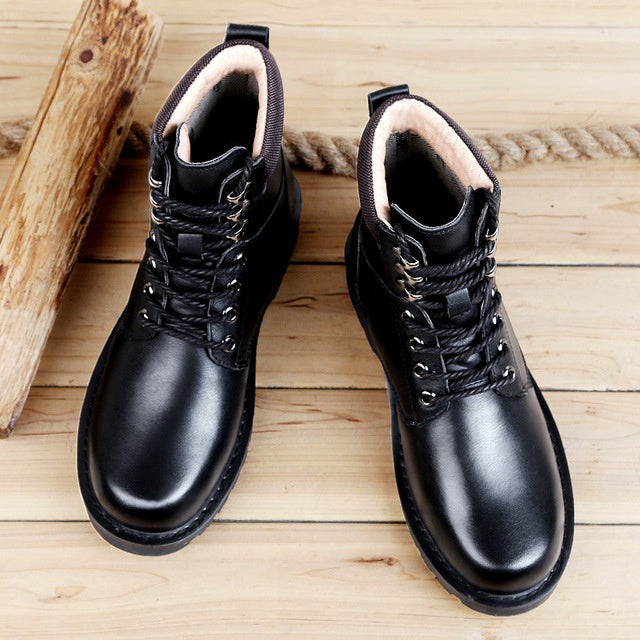 Men Top Quality Natural Leather Boots