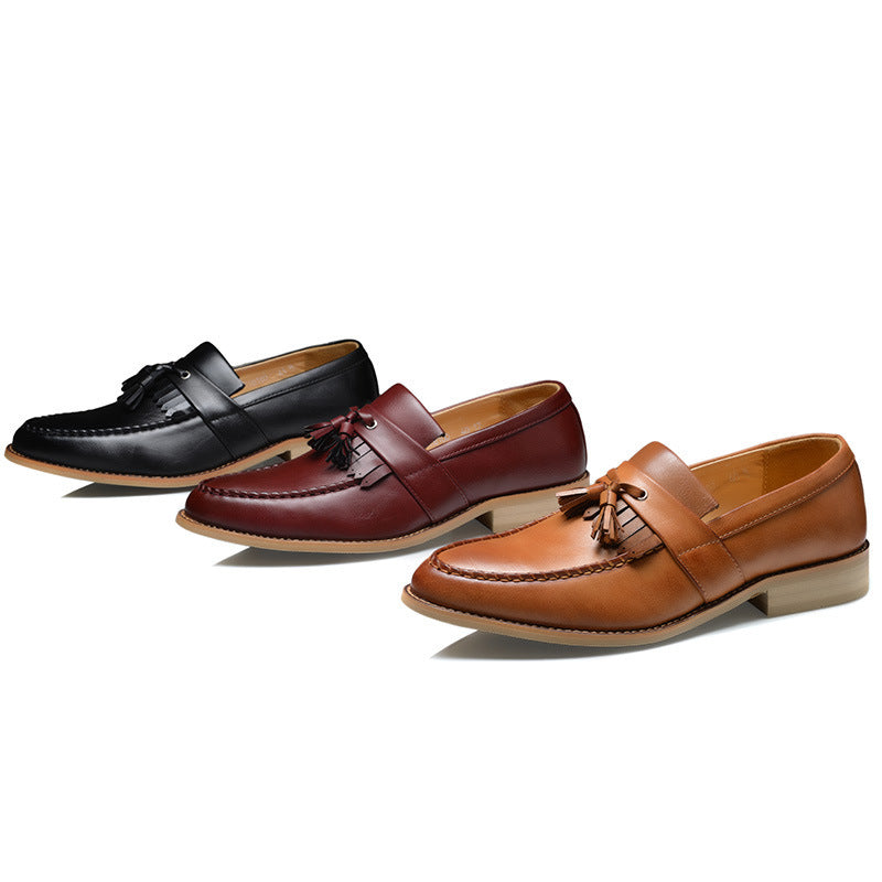 Men's pointed-toe business dress shoes