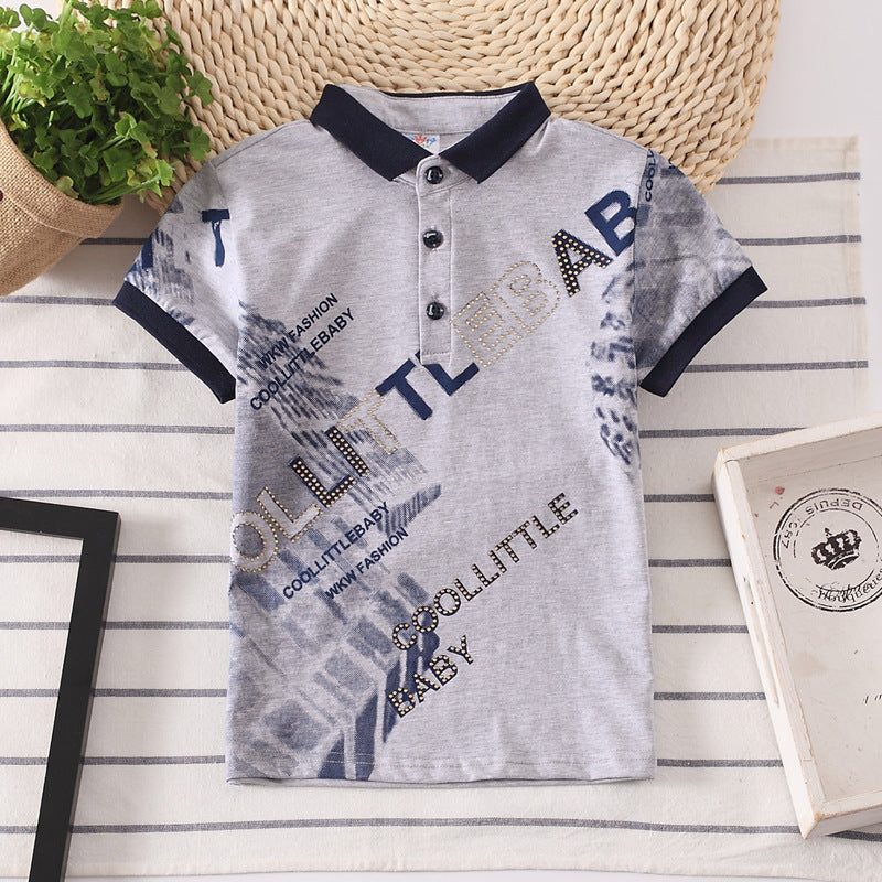 Kids Polo Shirt Boys Tops Wear Children Clothing