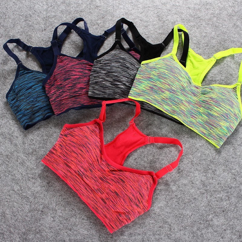 Sports Bra, Stretch Push Up Padded Fitness Vest ,Breathable Seamless Underwear Yoga Running Tops