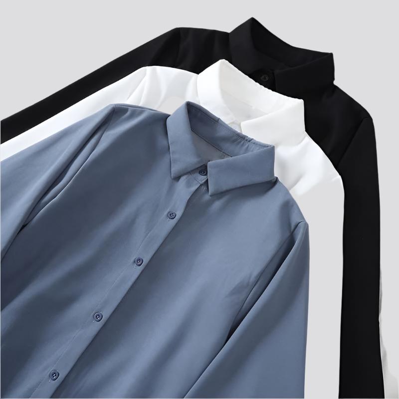 Lantern Sleeve Shirt Design Sense Niche Loose Long Sleeve Lapel Top