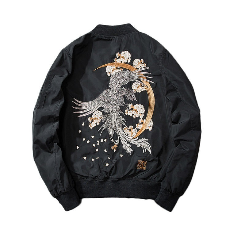 Men's jacket new bomber jacket male demon Korean version of the jacket youth Chinese style embroidery baseball clothing tide