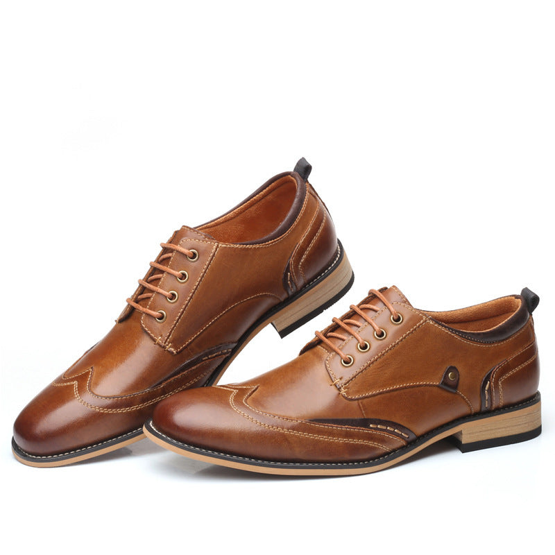 Men's Business Lace-up Leather Dress Shoes