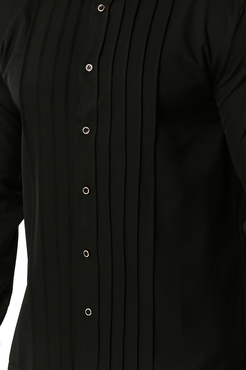 Men's Casual Long-sleeved Shirts Men's Collar Shirts