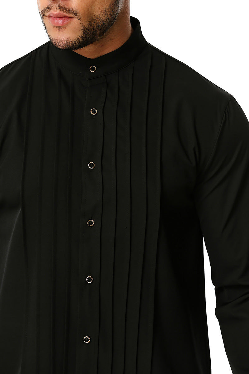 Men's Casual Long-sleeved Shirts Men's Collar Shirts