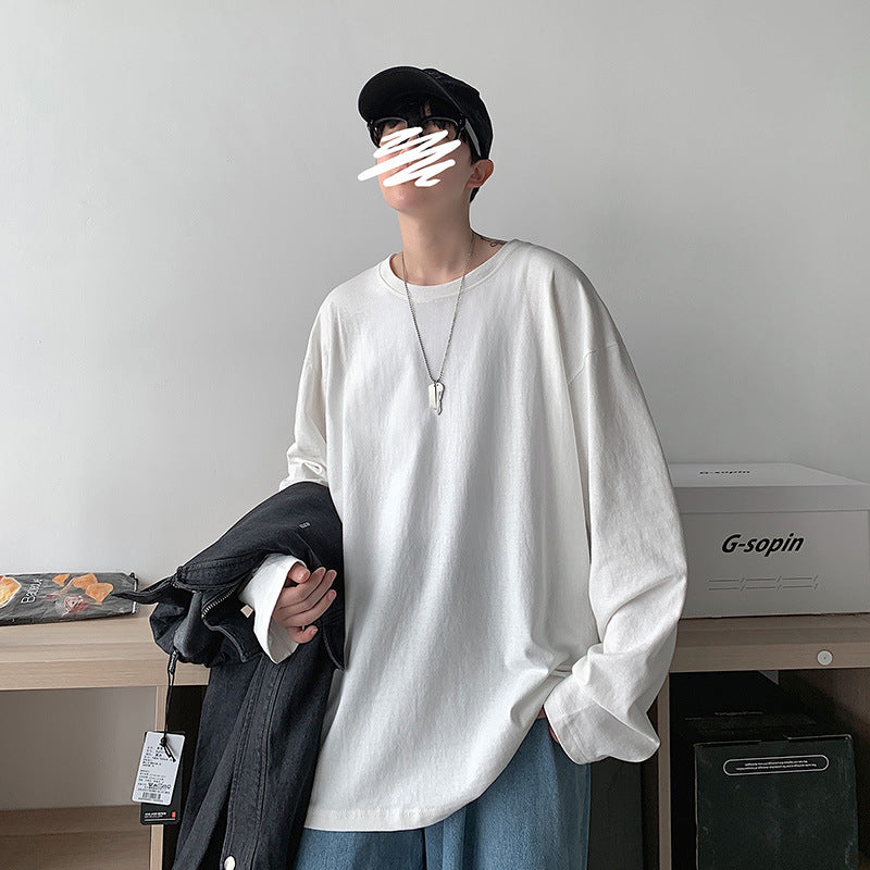 Legible Spring Autumn Long Sleeve T-shirts Men O-Neck Loose