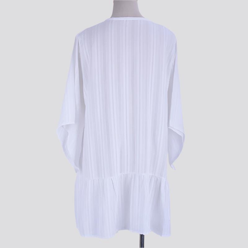 Cotton Jacquard Button Loose Sleeve Sunscreen Clothing For Women