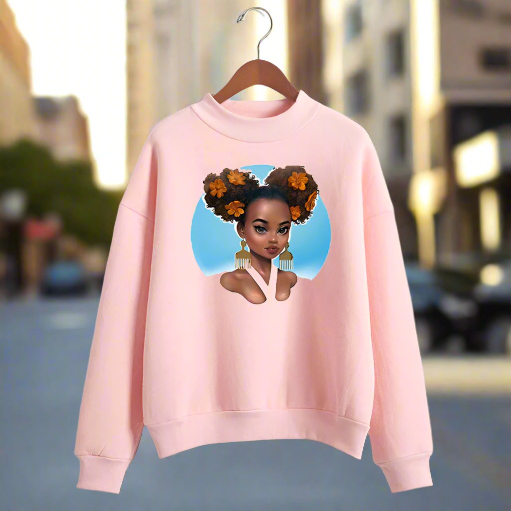 Women Fashion Loose Pink Hoodie