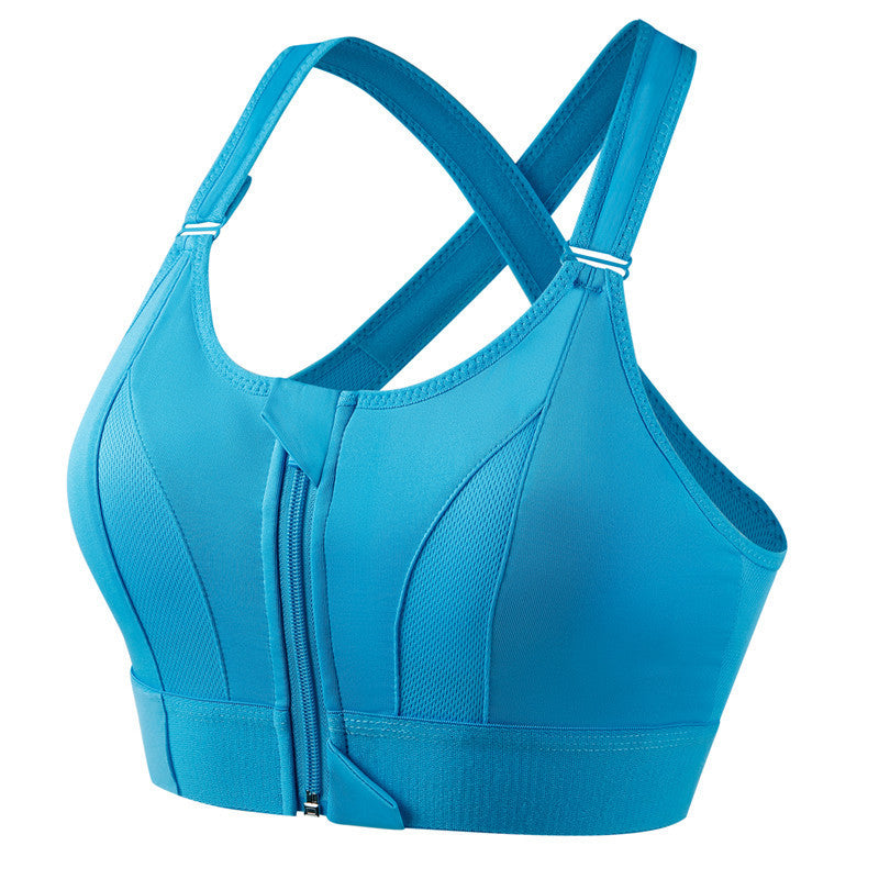 Adjustable Front Zipper Sports Bra