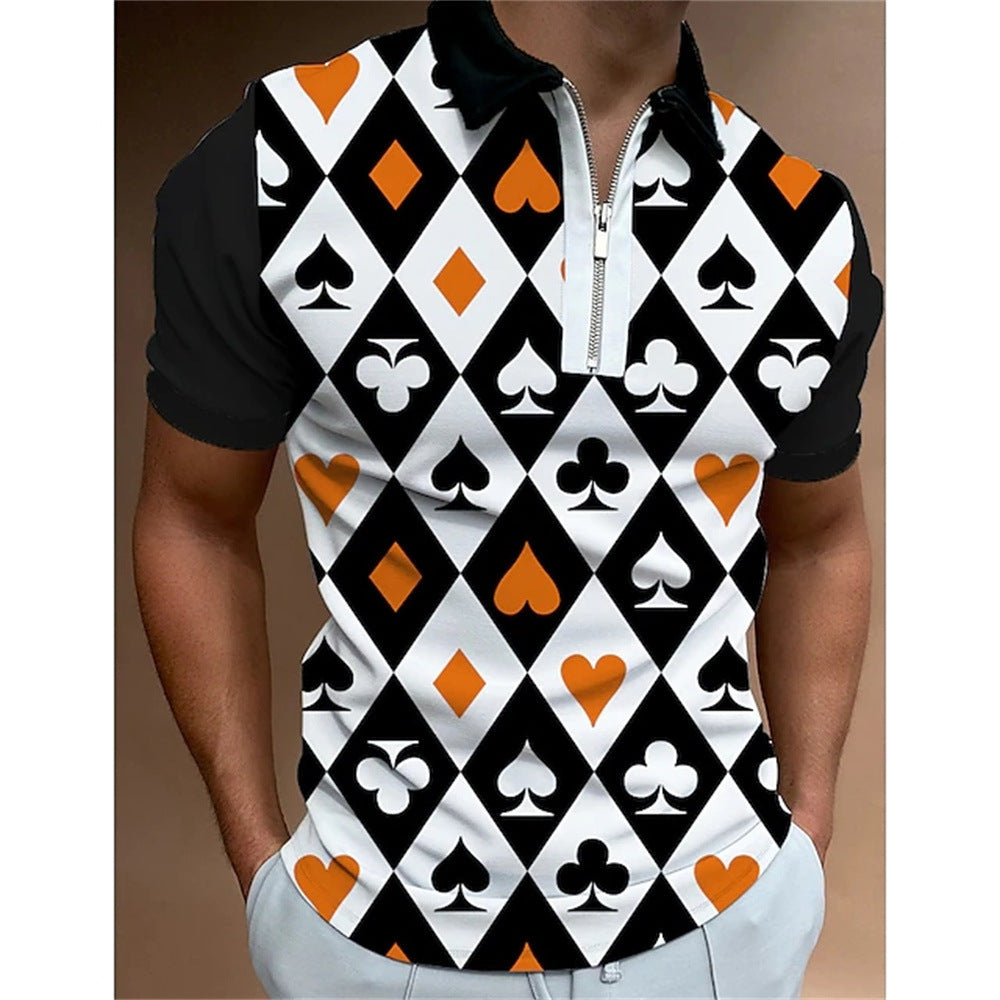 Men's 3D Printed Polo Shirt