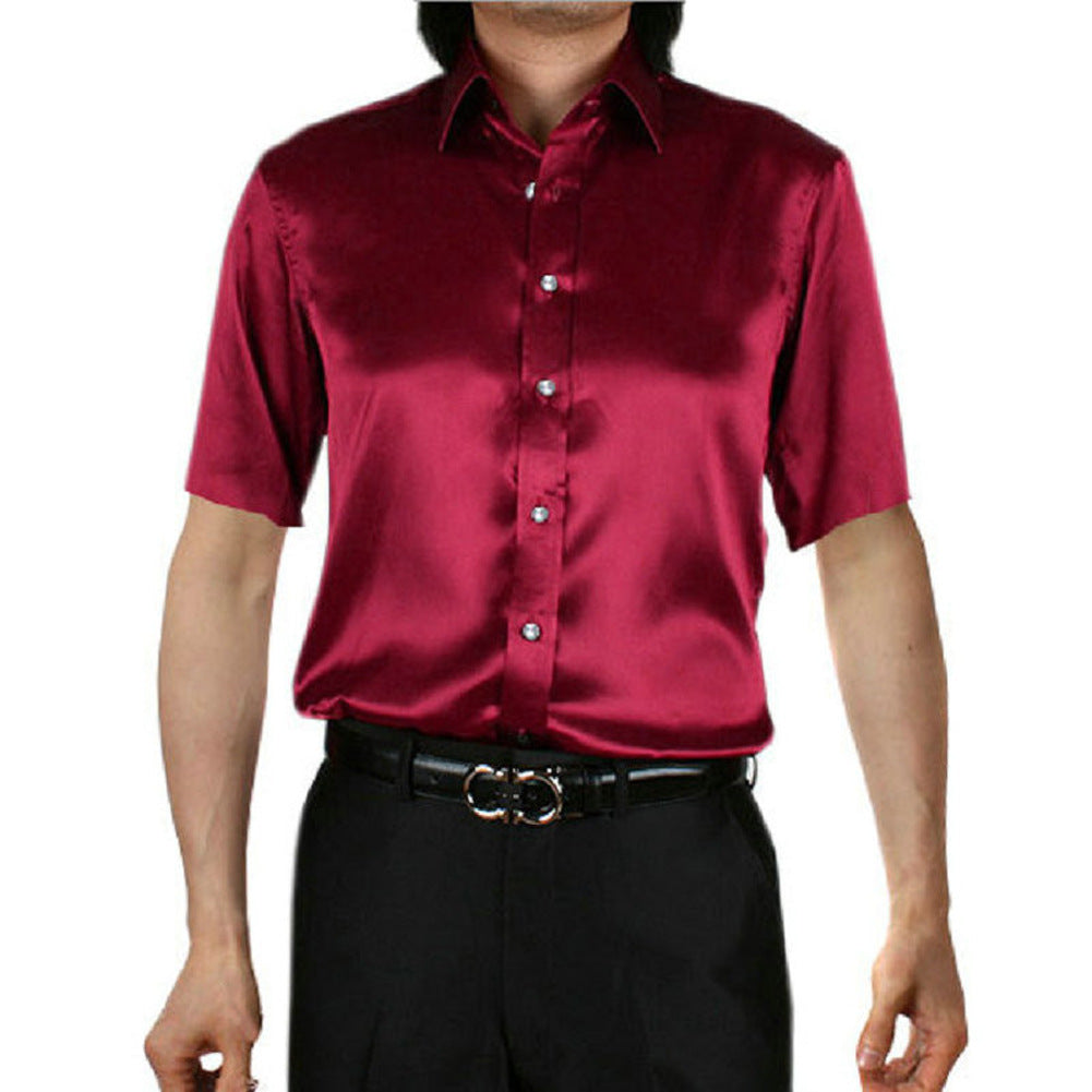 Men's Dress Shirts Short Sleeve Casual Wear