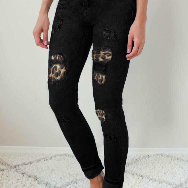 Women's Patch Stretch Skinny Jeans